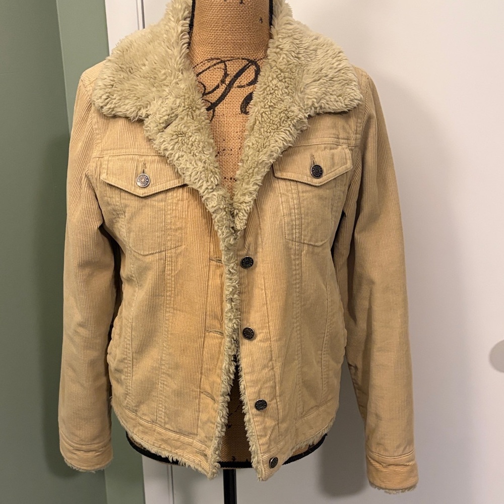 Vintage Guide Series Tan Sherpa Lined Corduroy Jacket